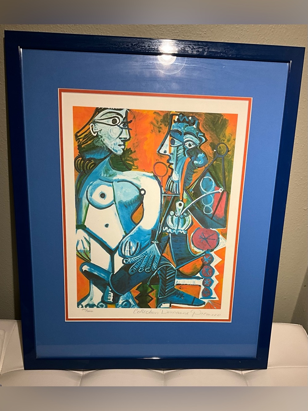 Framed Pablo Picasso Giclee Hand Signed Collection Man w Nude